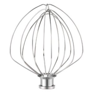 KN256WW Dishwasher Safe Whisk Attachment Stainless Steel 6 Wire Whip Fits KitchenAid 6 Quart Bowl Lift Stand Mixer for Egg Heavy Cream Beater, Cakes Mayonnaise