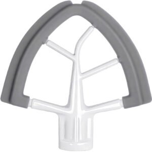 Flex Edge Beater Replacement Compatible with KitchenAid Tilt-Head Stand Mixer 4.5-5 QT, Dual Silicone Scrapers Flat Mixing Paddle Attachment for Baking Cake Cookie Dough Frosting